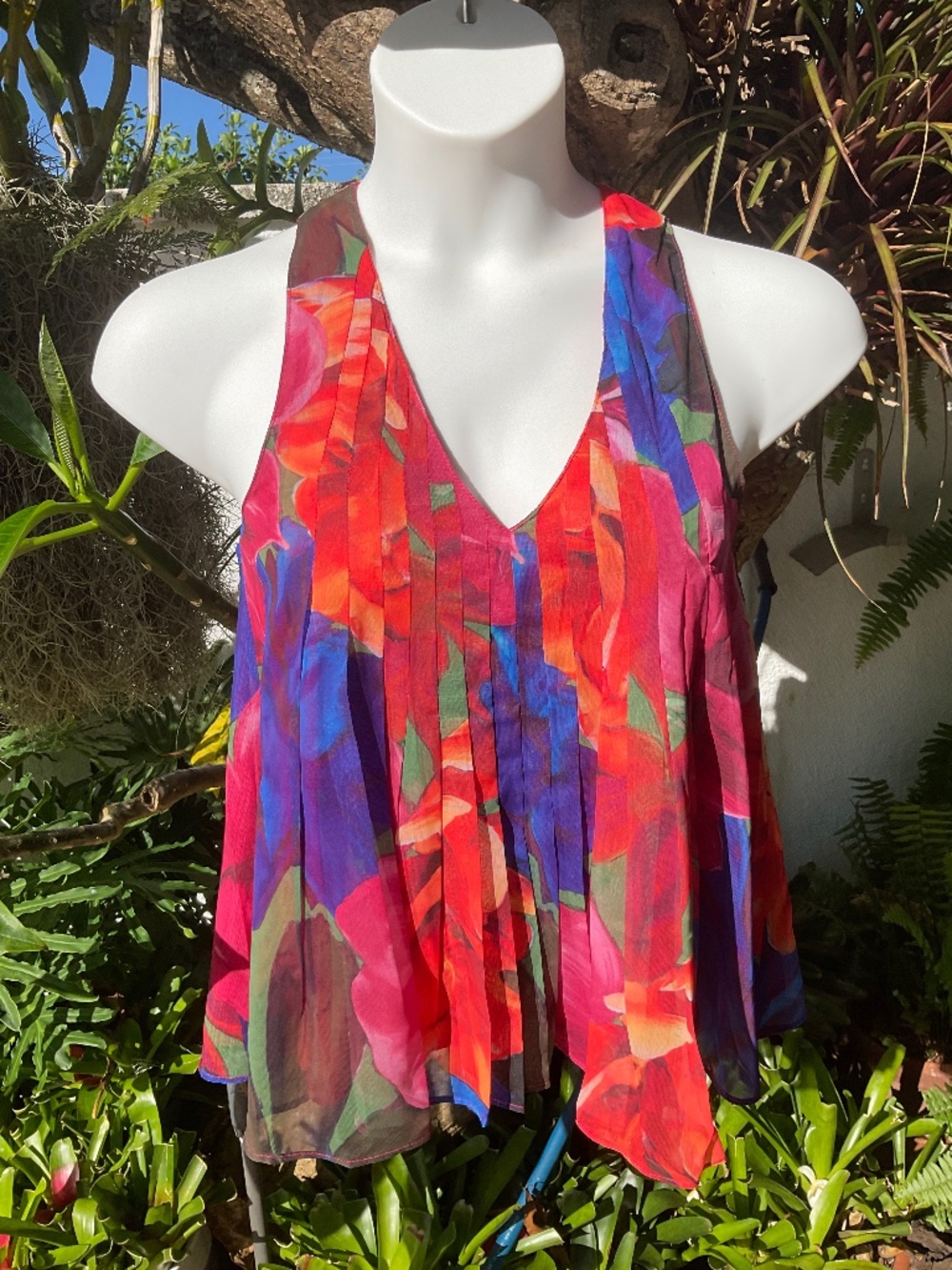 Ted Baker London Multi-Colored Chiffon Top NWT